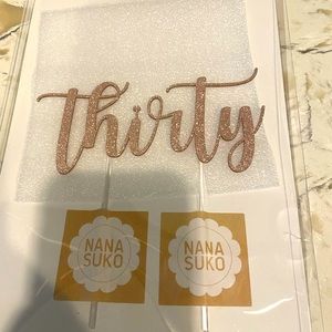 Thirty birthday cake topper